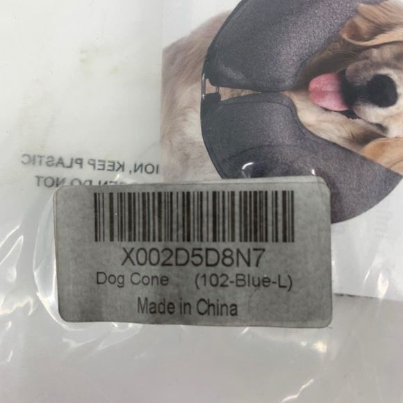 Midog Pet Collar Inflate Blue Large After Surgury Protective Cone Recover 3117 - Picture 8 of 10